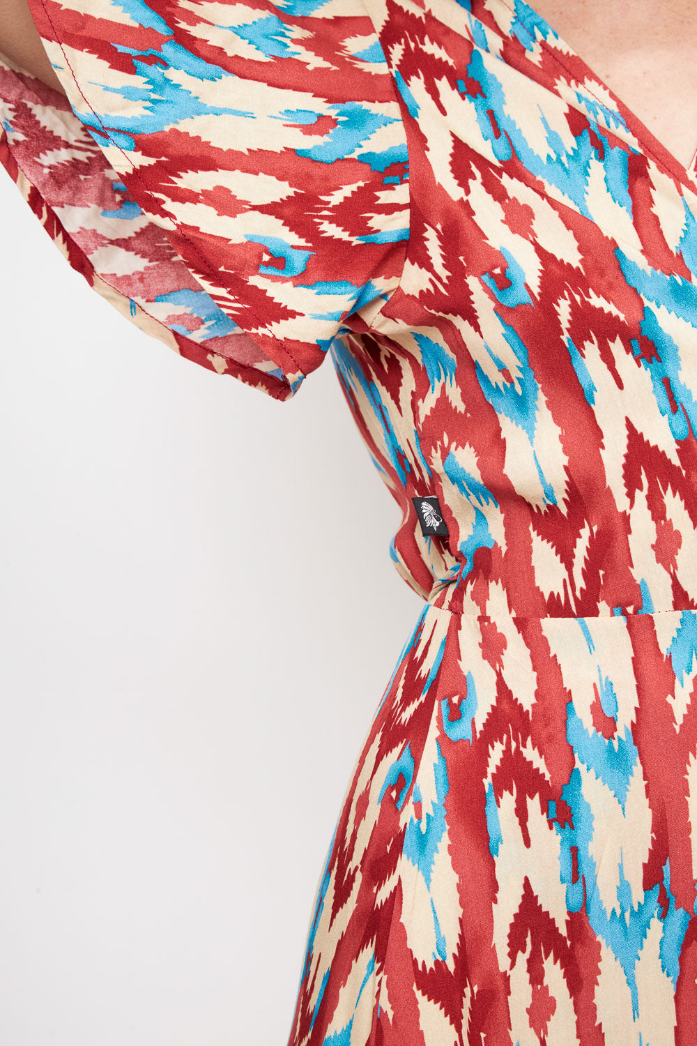 Vestido Largo Ecuador Rosado y Azul Mujer