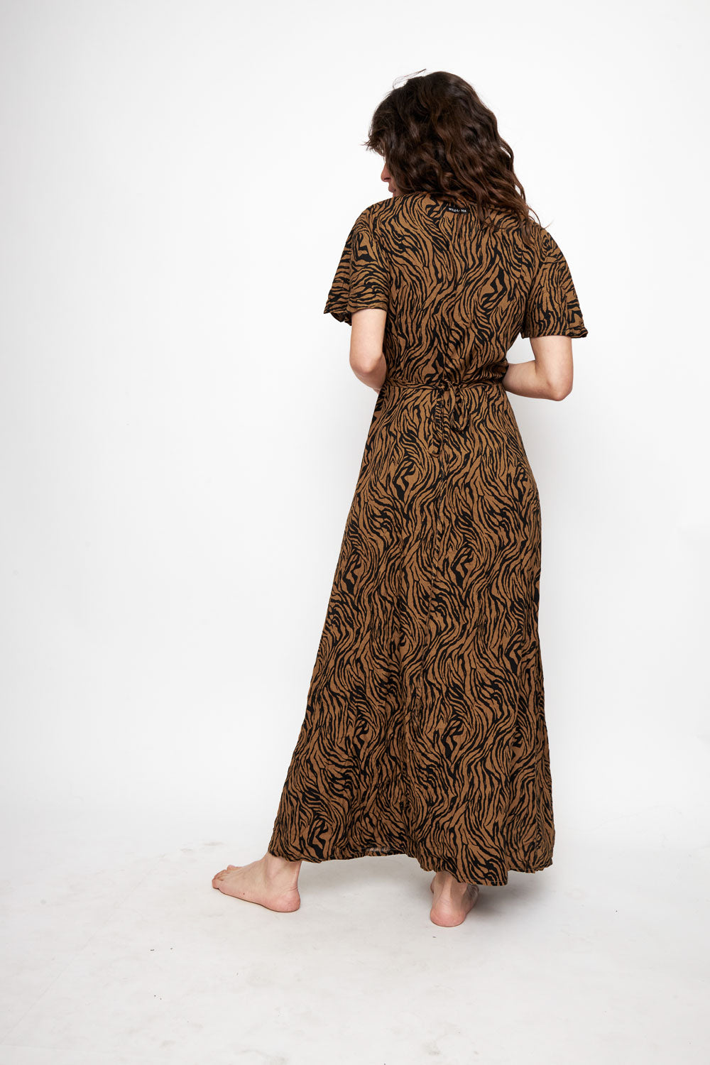 Vestido Largo Ecuador Zebra Café Mujer