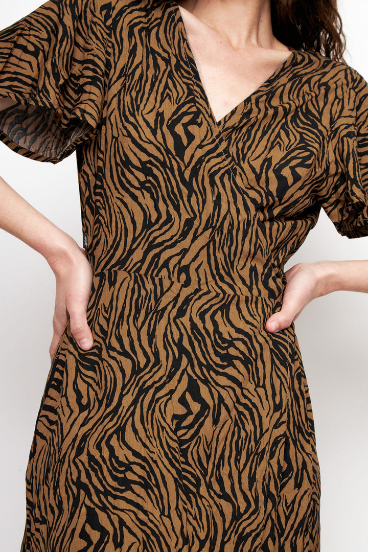 Vestido Largo Ecuador Zebra Café Mujer