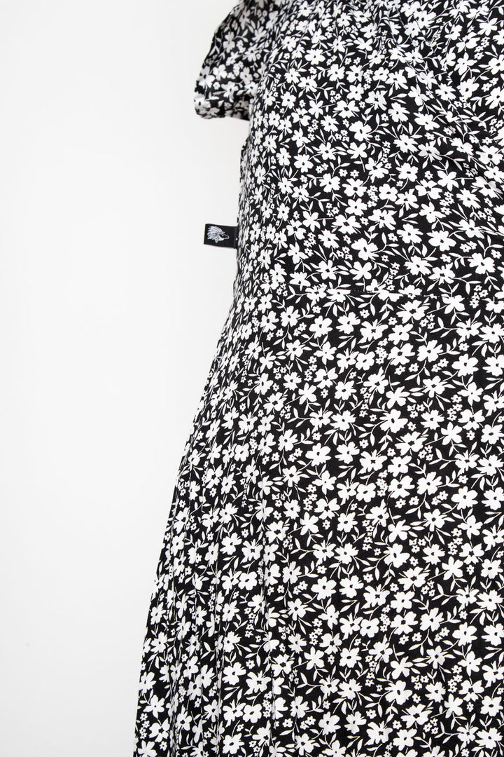 Vestido Largo Ecuador Flores Negro Mujer