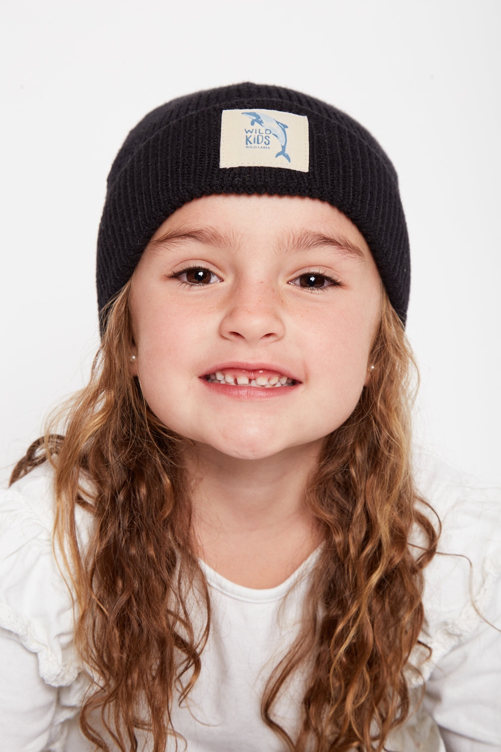 Gorro Neve Con Causa Reciclado Negro Kids | Wild Lama