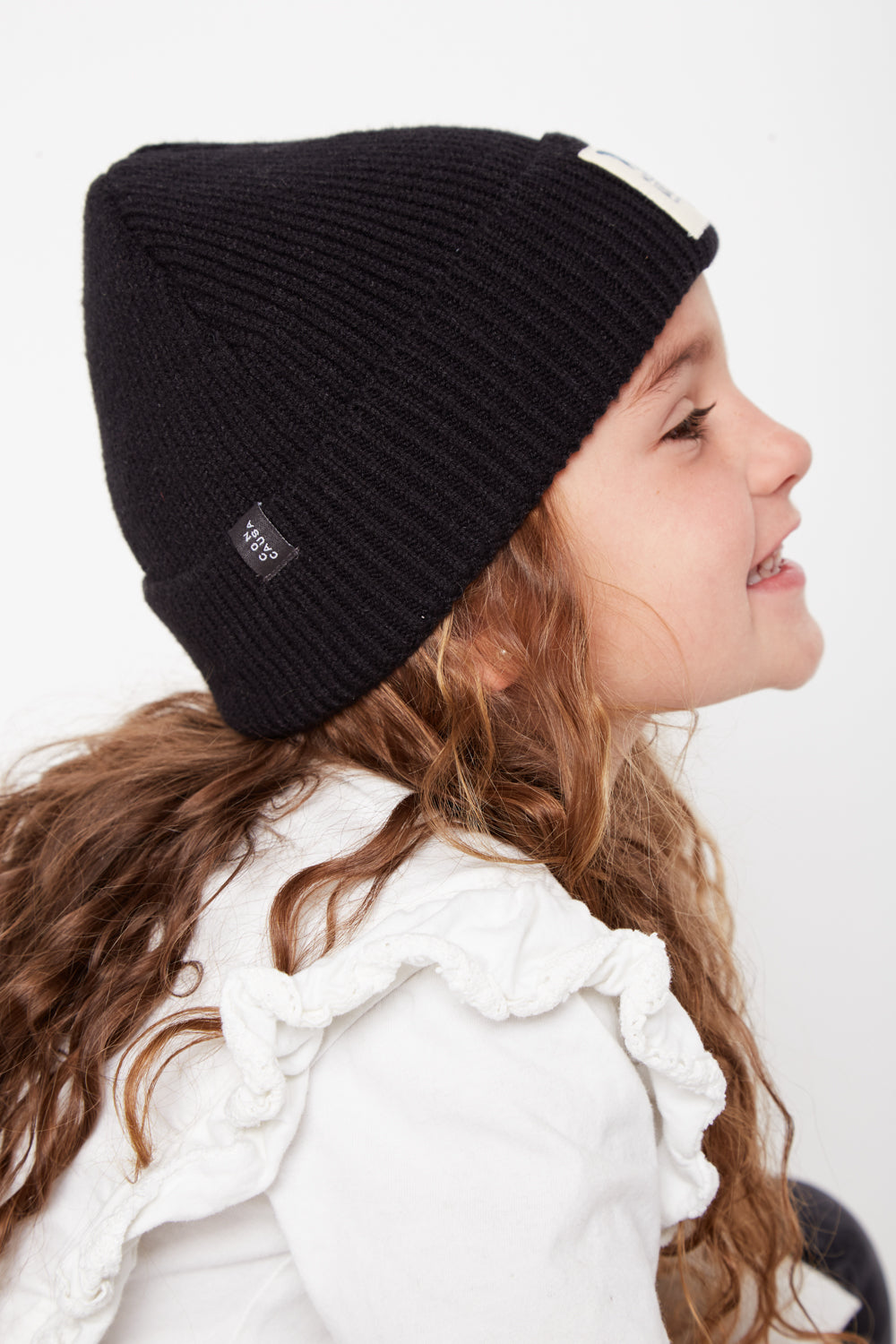 Gorro Neve Con Causa Reciclado Negro Kids | Wild Lama