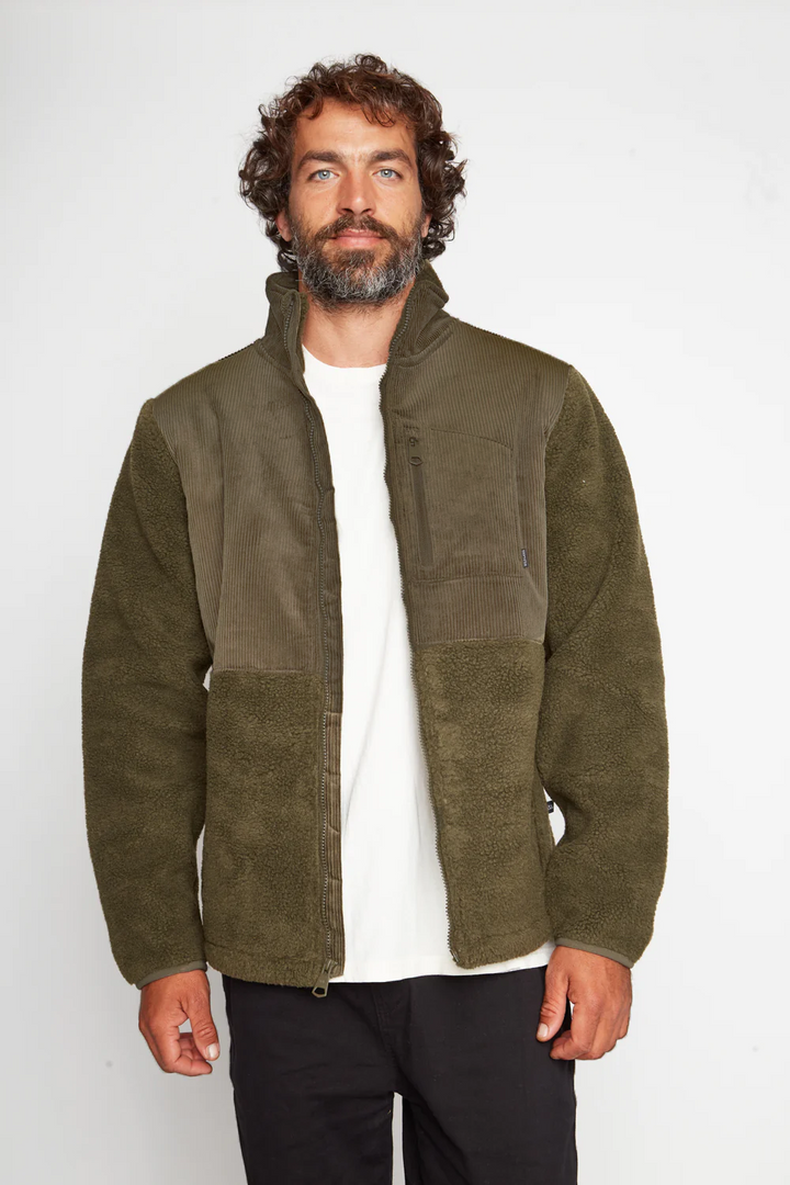 Polar Enco Full Zipper Reciclado Verde Hombre