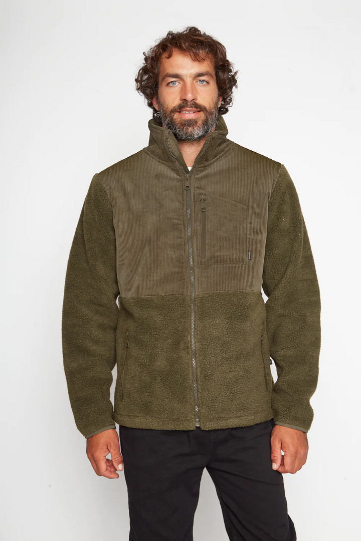 Polar Enco Full Zipper Reciclado Verde Hombre