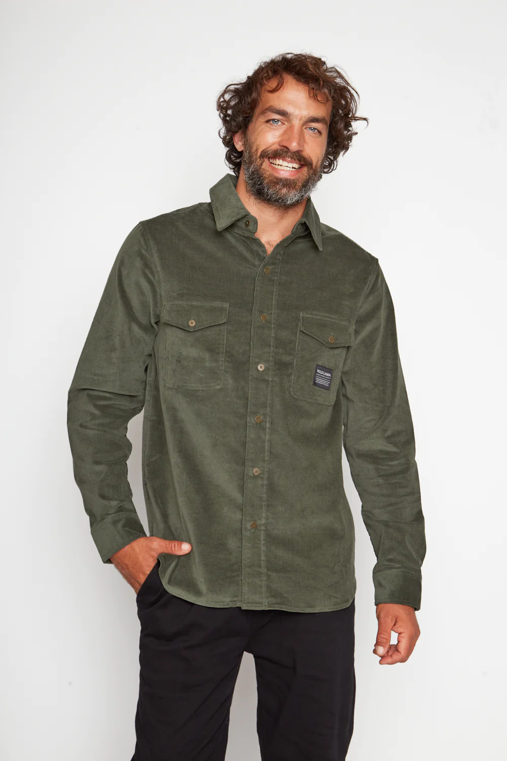 Camisa Ando Orgánica Verde Hombre | Wild Lama
