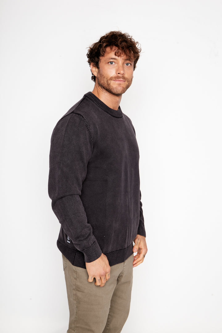 Sweater Tros Orgánico Negro Hombre