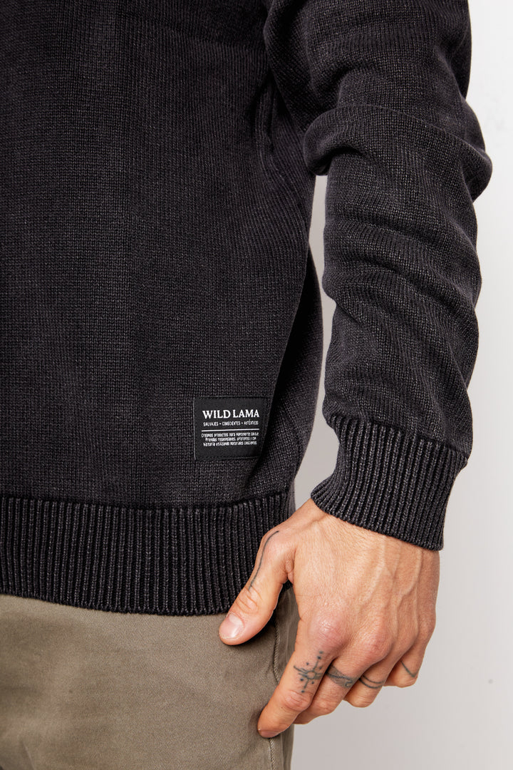 Sweater Tros Orgánico Negro Hombre