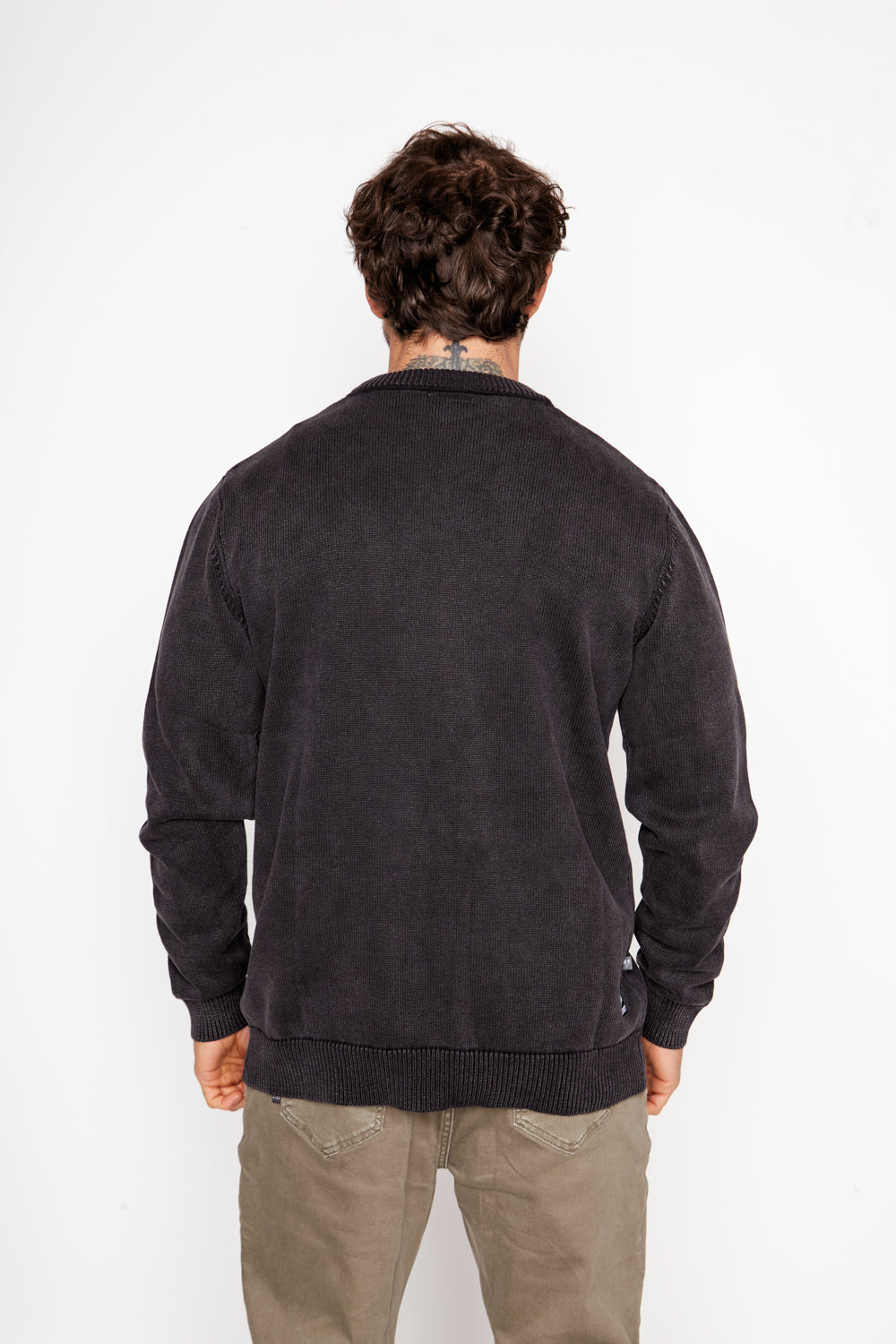 Sweater Tros Orgánico Negro Hombre