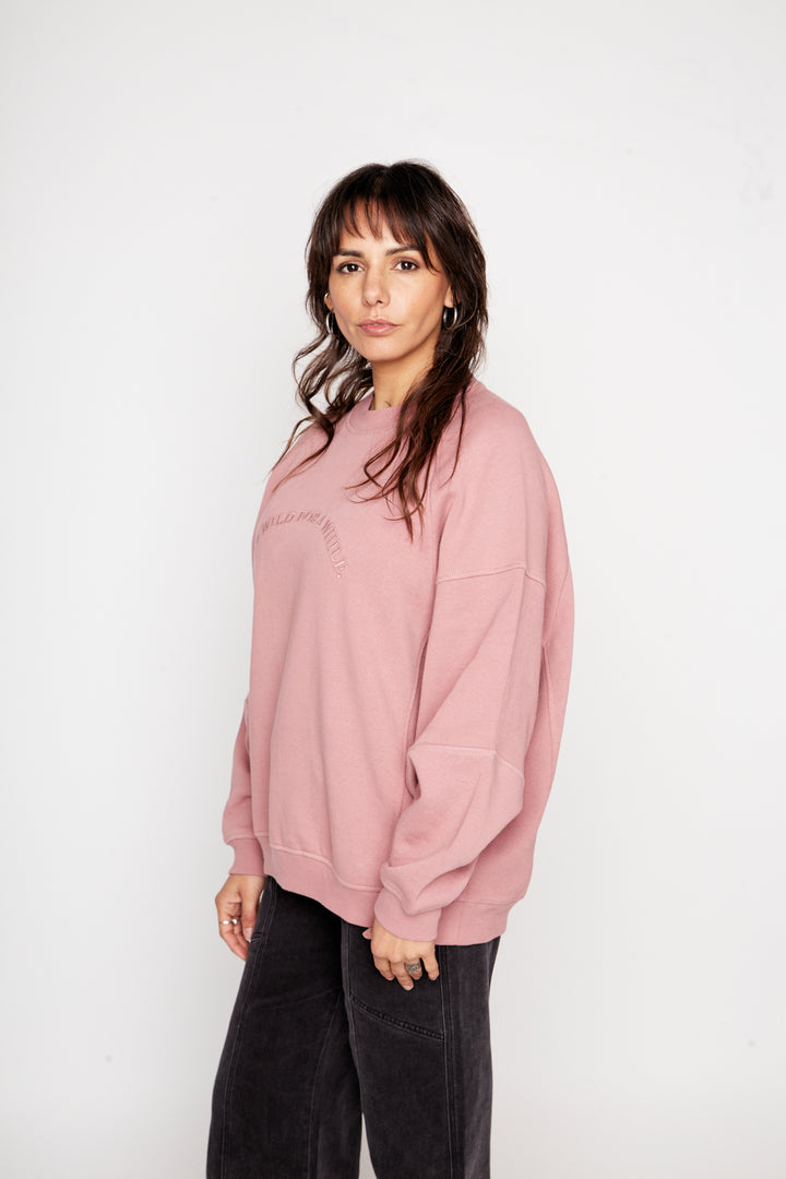 Polerón Agar Orgánico Rosado Mujer