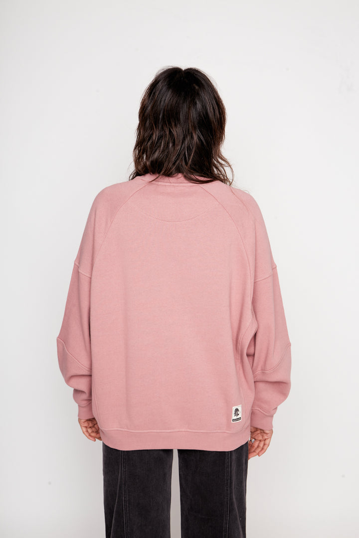 Polerón Agar Orgánico Rosado Mujer