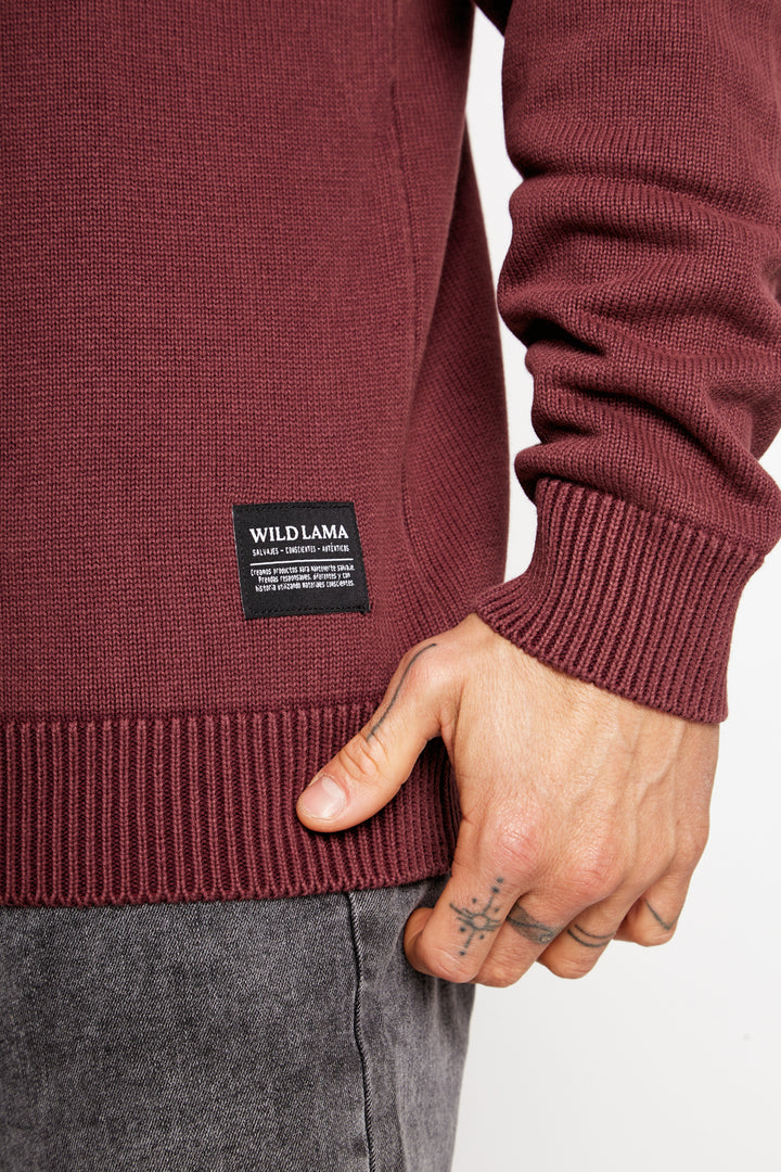 Sweater Tros Orgánico Burdeo Hombre