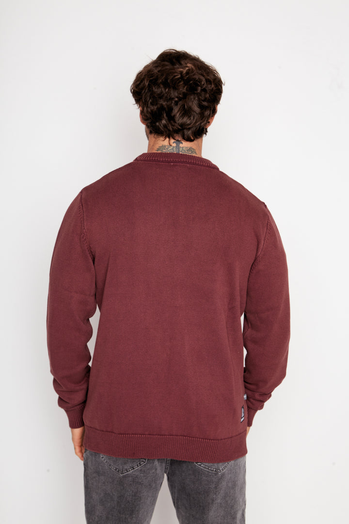 Sweater Tros Orgánico Burdeo Hombre