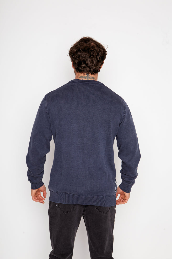 Sweater Tros Orgánico Azul Hombre