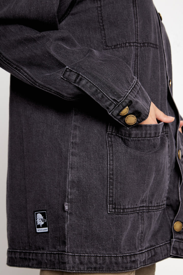 Chaqueta Artemisa Orgánica Negro Mujer