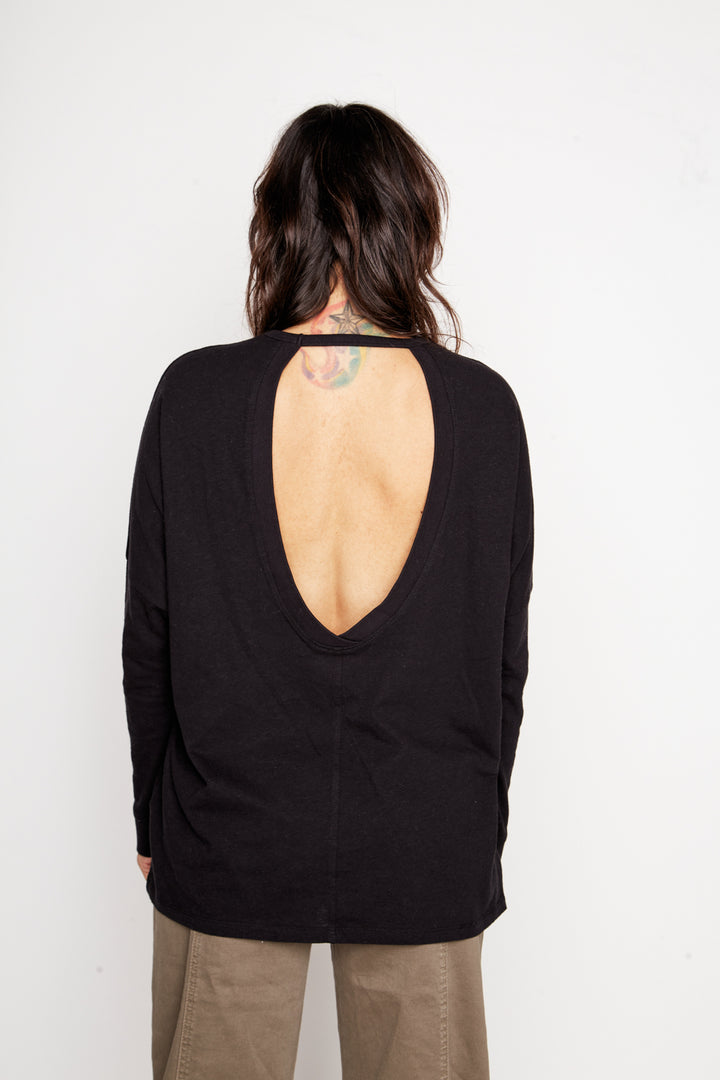 Polera Kava Cáñamo Negro Mujer