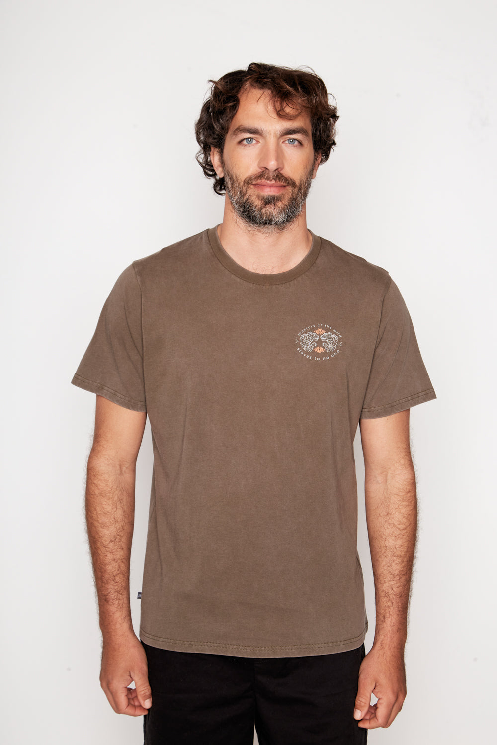 Polera Puya Orgánica Café Hombre
