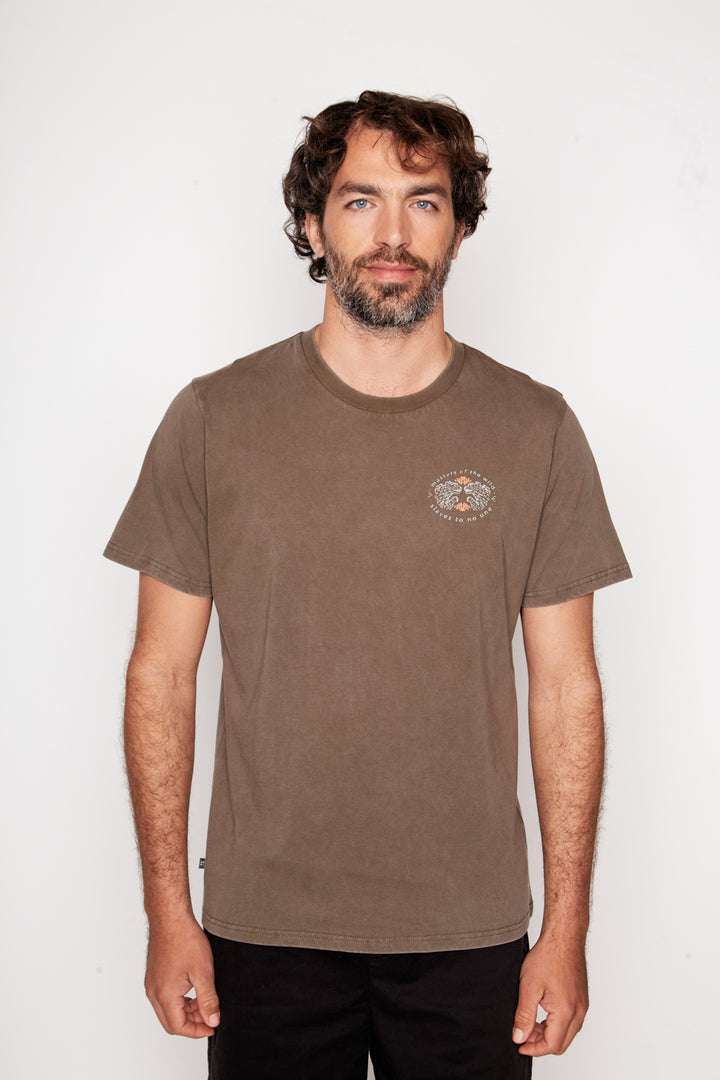 Polera Puya Orgánica Café Hombre