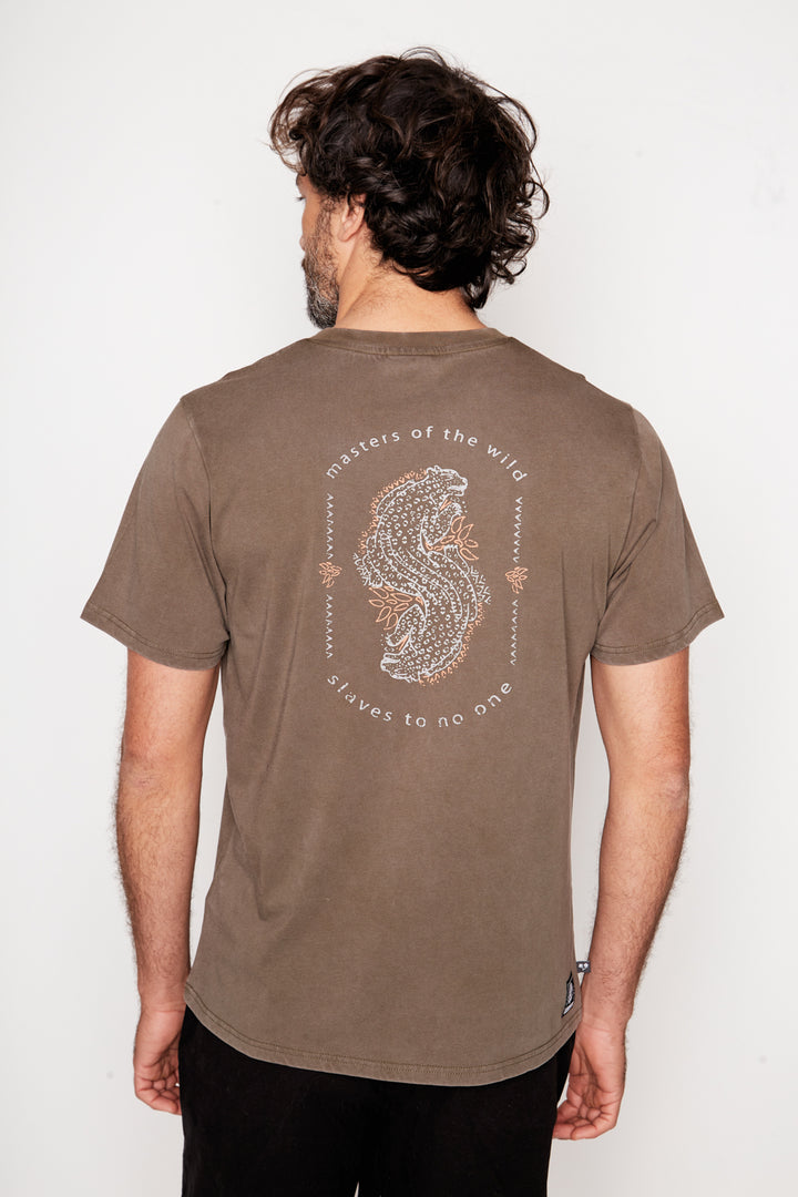 Polera Puya Orgánica Café Hombre