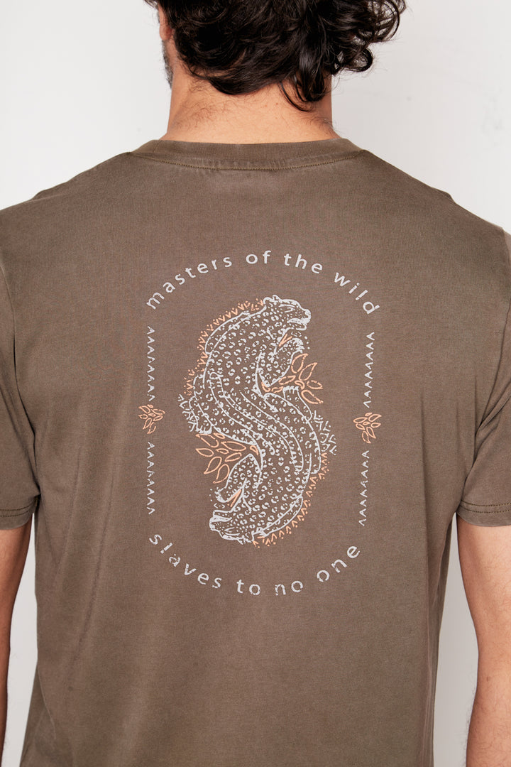 Polera Puya Orgánica Café Hombre