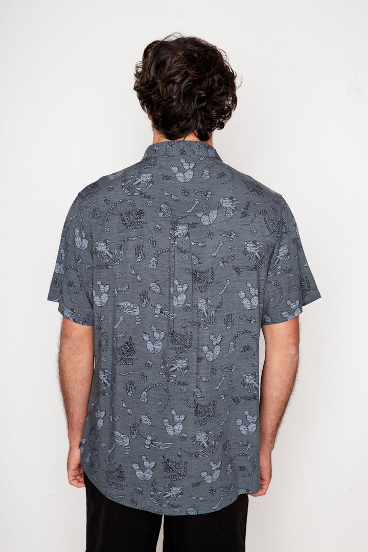 Guayabera Mero Viscosa Celeste Hombre