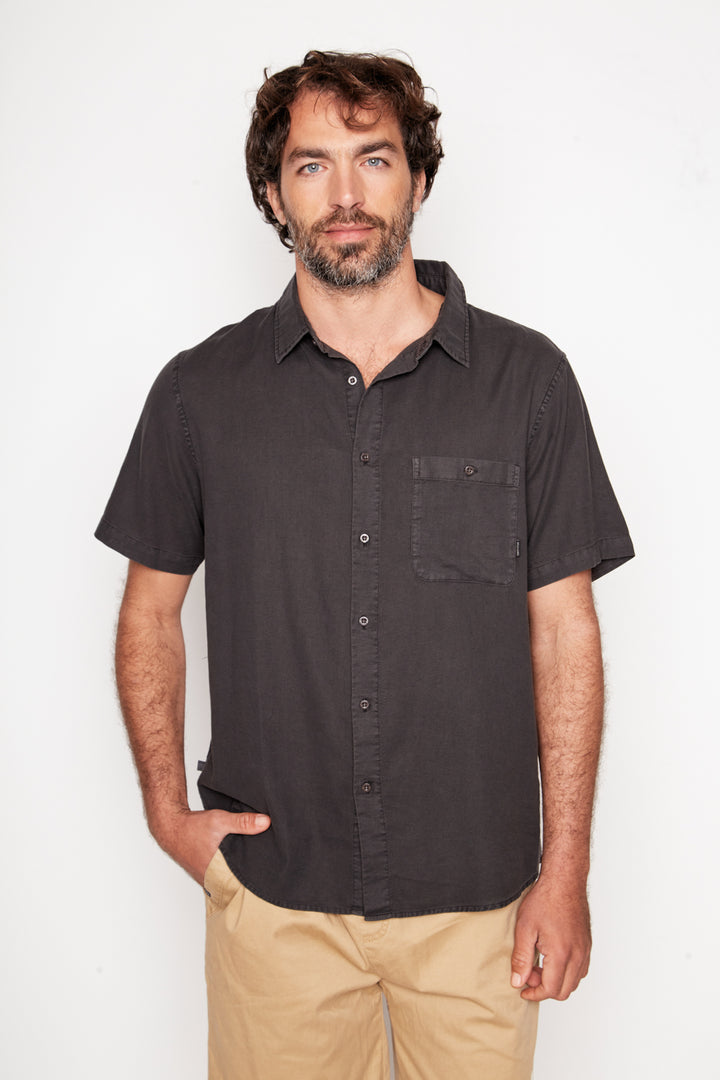 Camisa Pinco Orgánica Negra Hombre