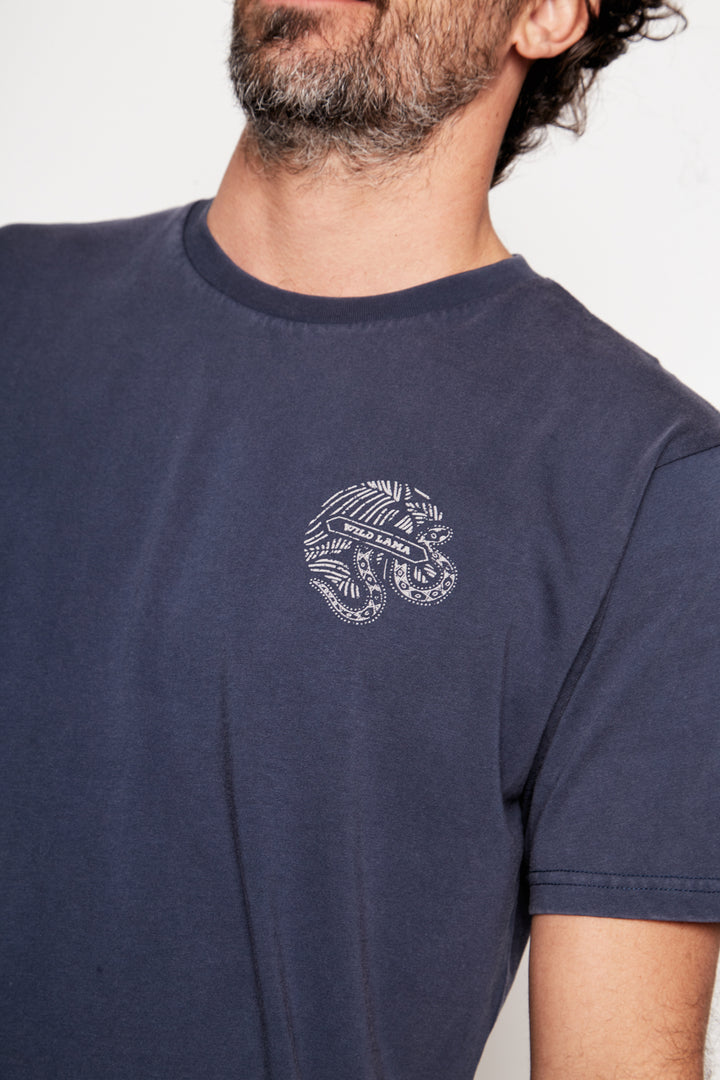 Polera Puya Orgánica Azul Hombre