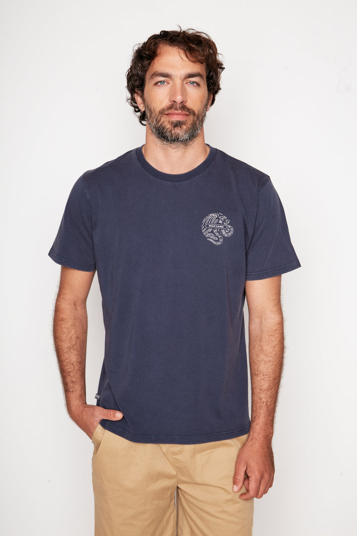 Polera Puya Orgánica Azul Hombre