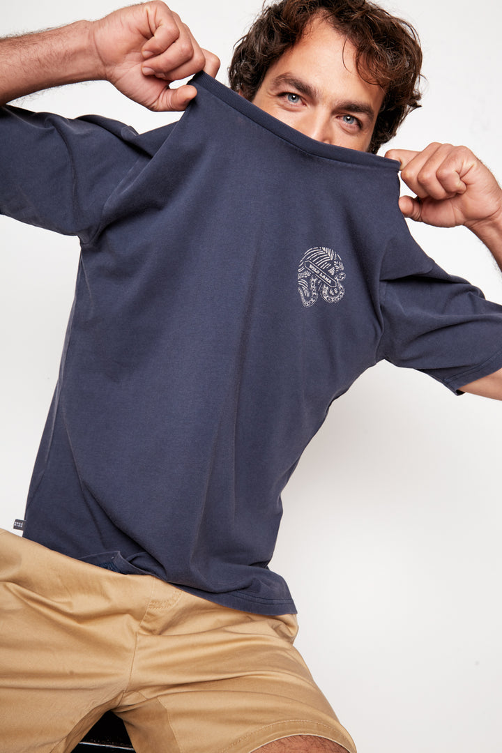 Polera Puya Orgánica Azul Hombre
