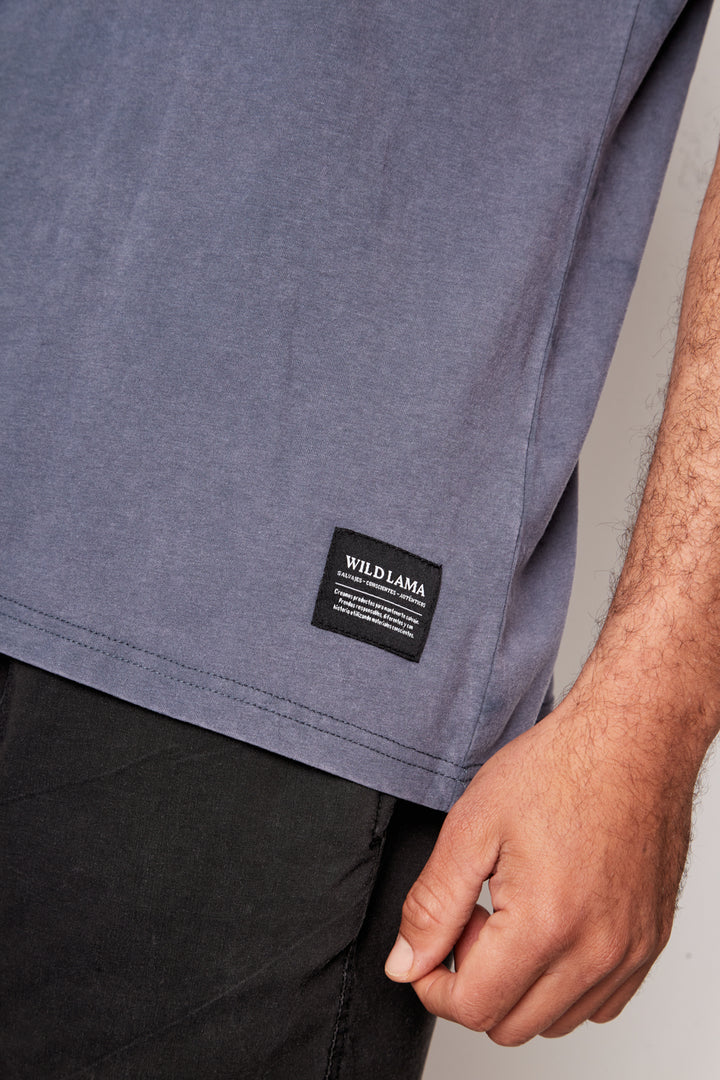 Polera Terra Orgánica Azul Hombre