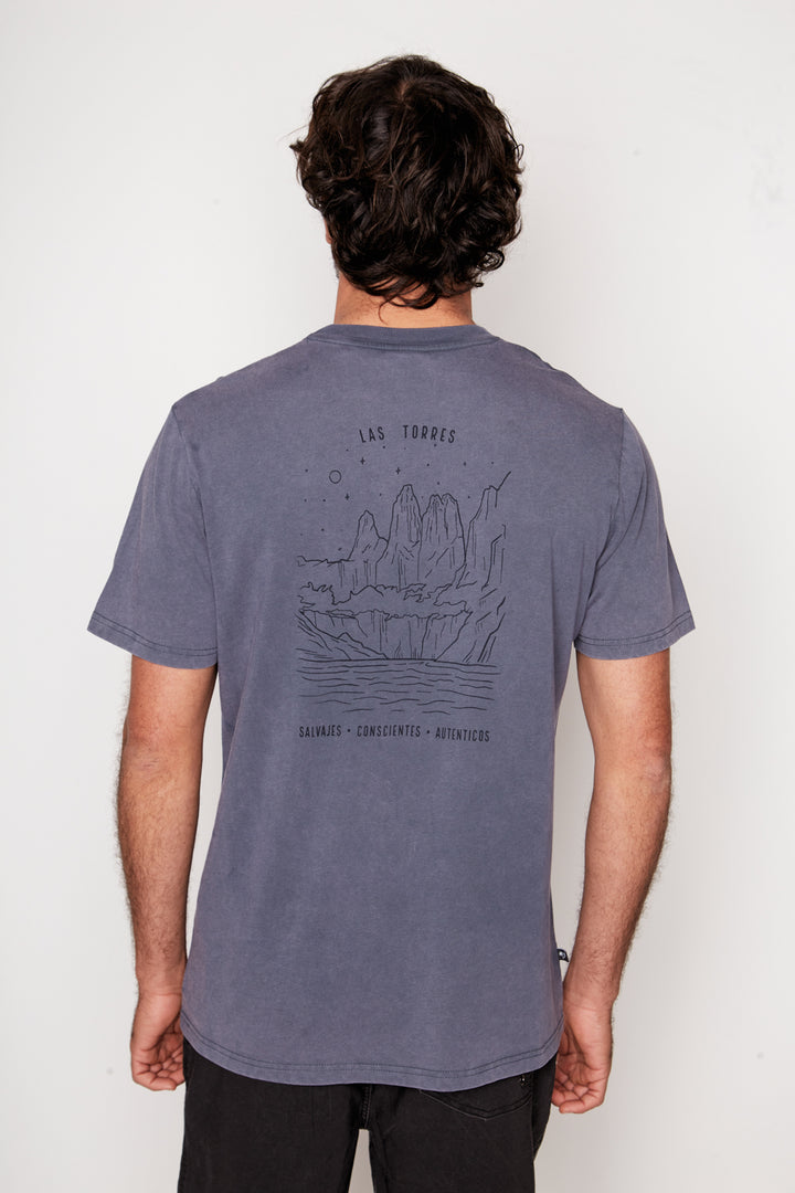 Polera Terra Orgánica Azul Hombre