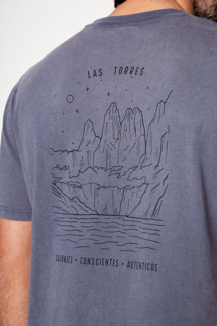 Polera Terra Orgánica Azul Hombre