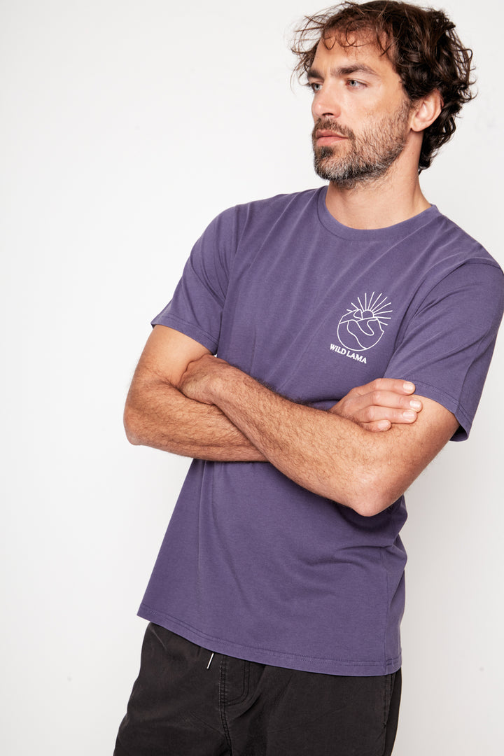 Polera Trona Orgánica Azul Hombre