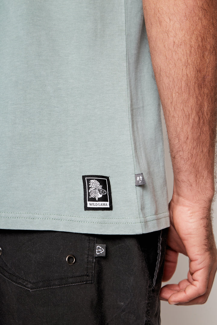 Polera Slim Fit Bichu Orgánico Verde Hombre