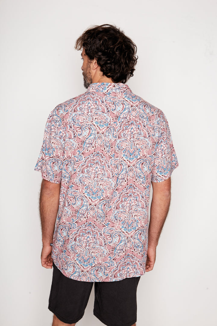 Guayabera Mero Viscosa Rosado Hombre