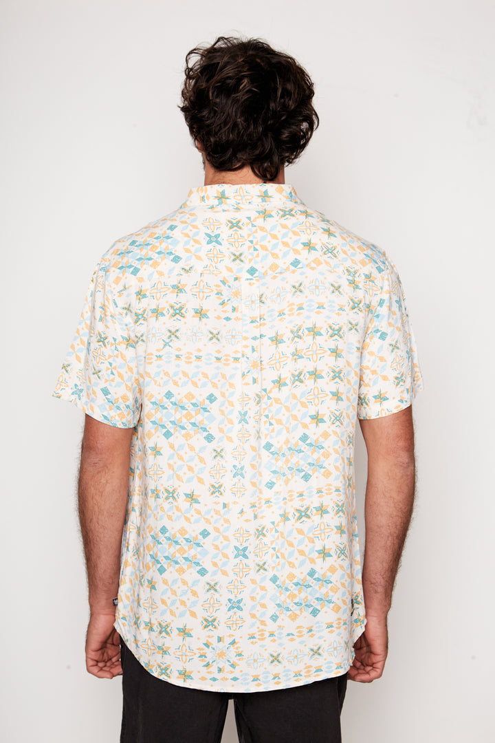 Guayabera Mero Viscosa Naranjo Hombre