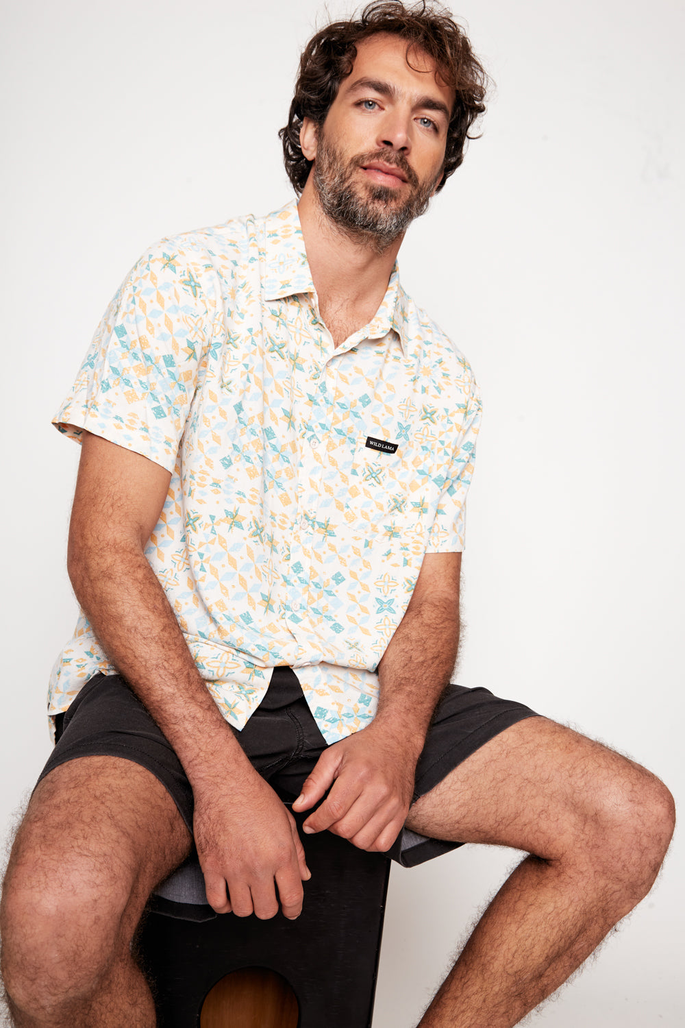 Guayabera Mero Viscosa Naranjo Hombre