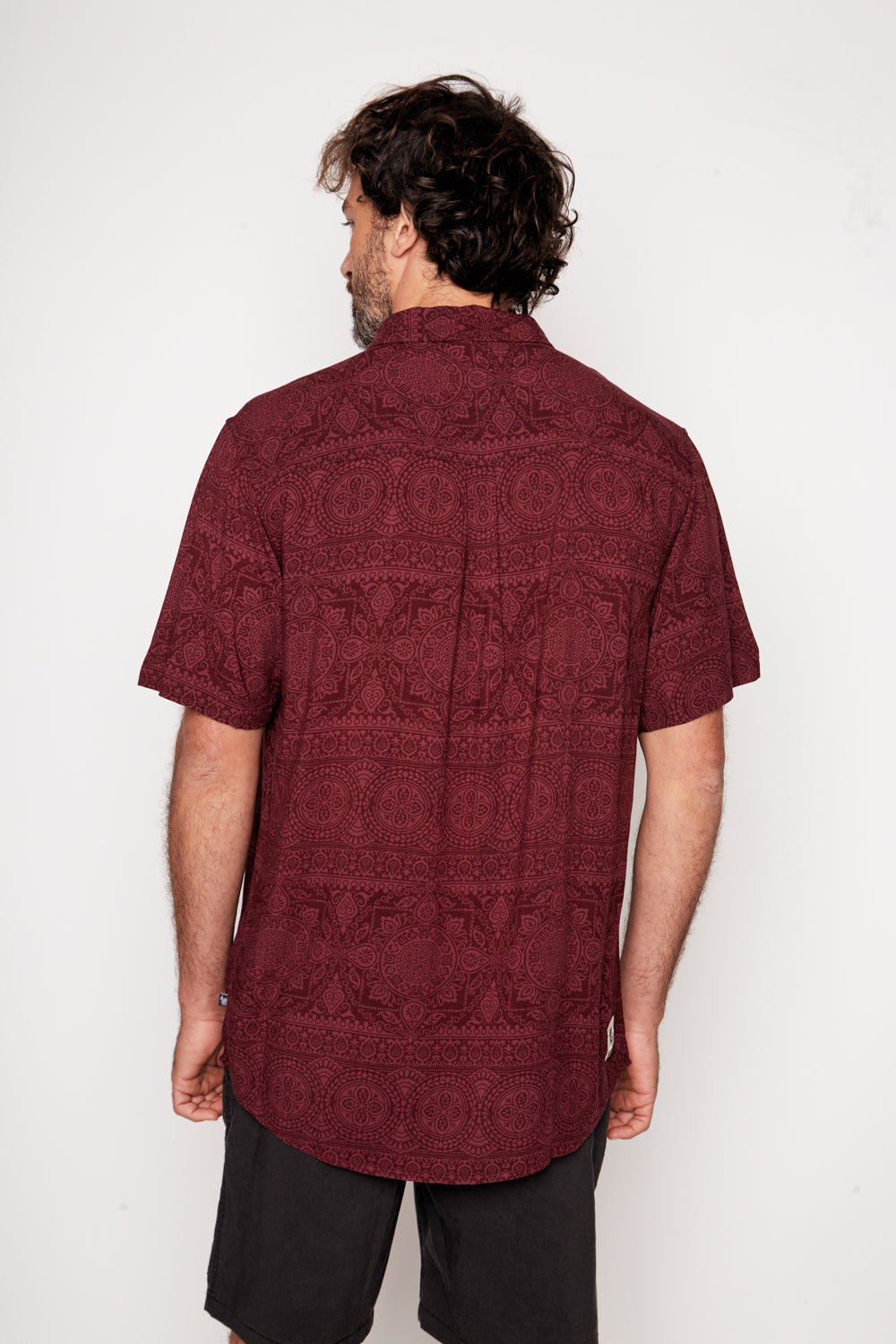 Guayabera Mero Viscosa Roja Hombre