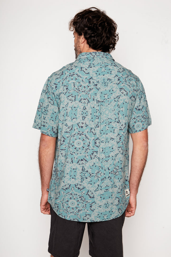 Guayabera Mero Viscosa Verde Hombre