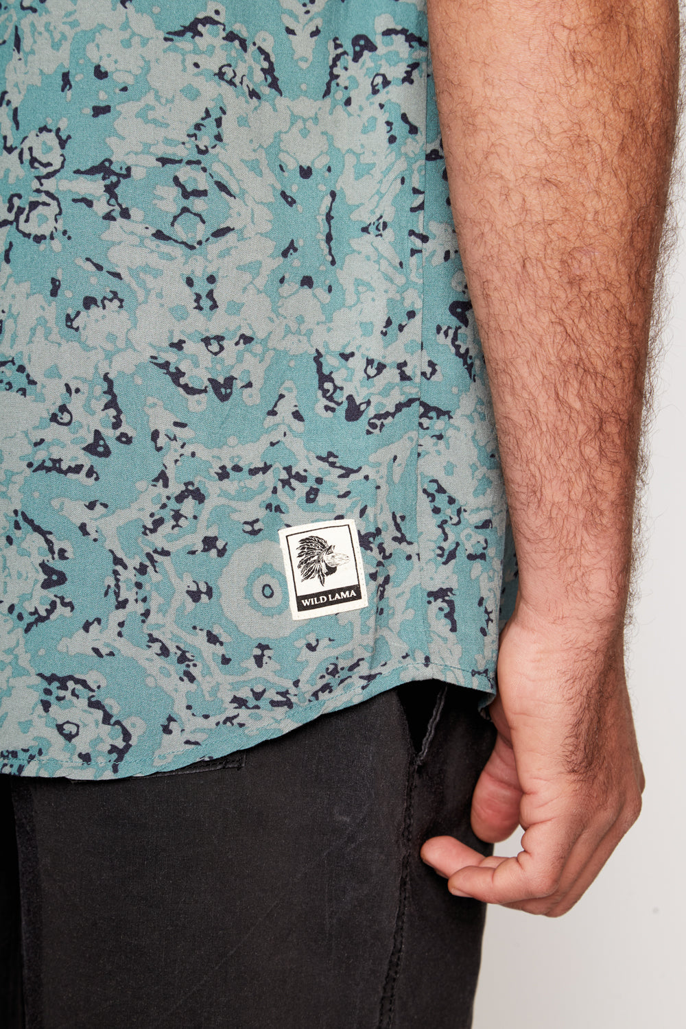 Guayabera Mero Viscosa Verde Hombre