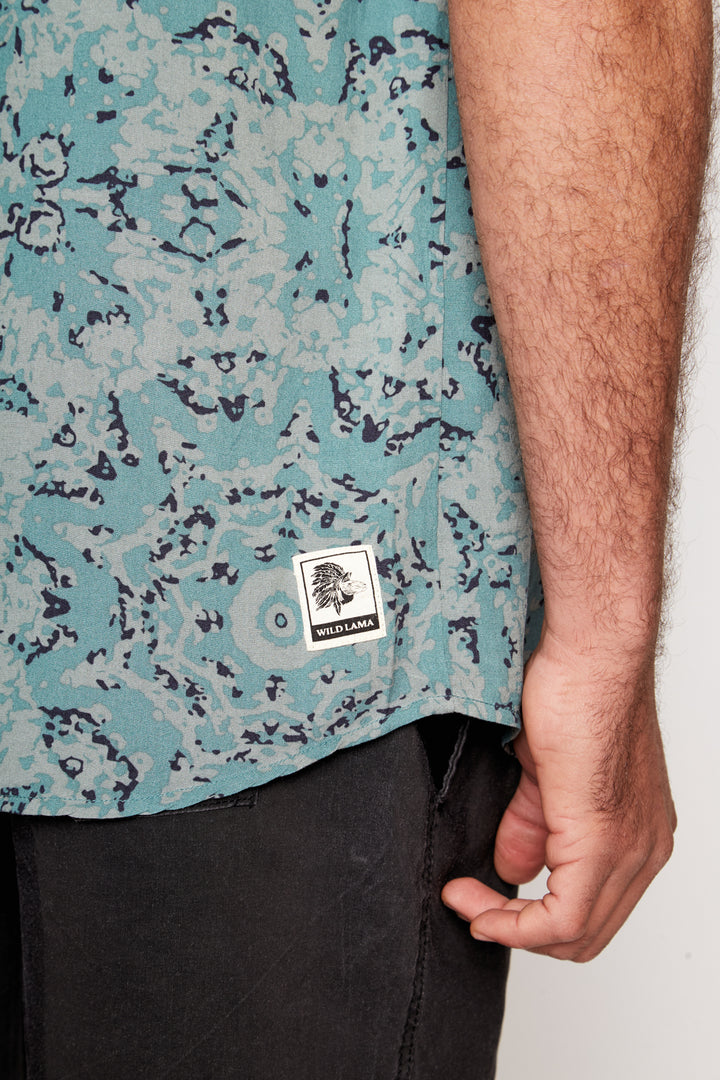 Guayabera Mero Viscosa Verde Hombre