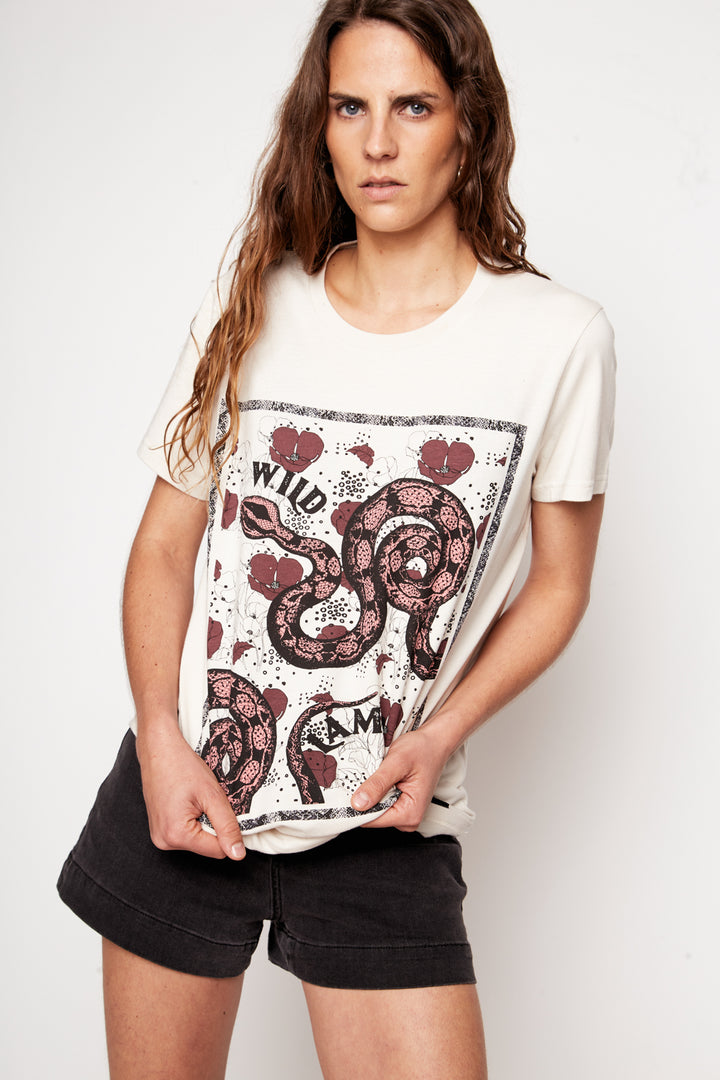 Polera Genovesa Orgánica Crudo Mujer