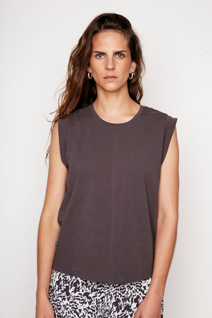 Polera Pupa Orgánica Gris Mujer