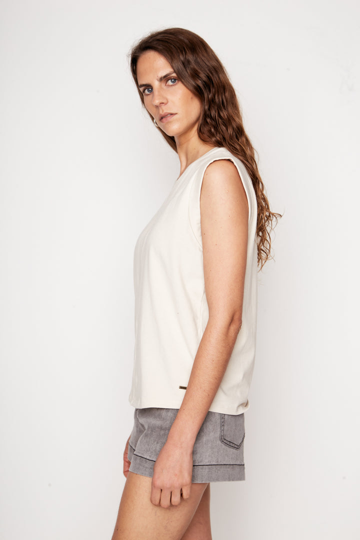 Polera Pupa Orgánica Beige Mujer