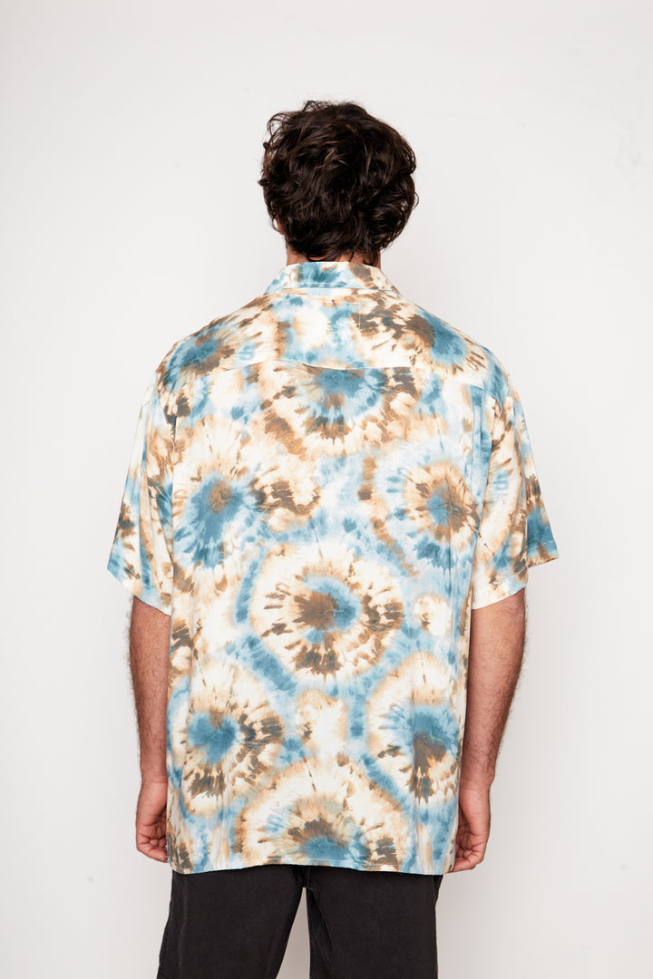 Guayabera Bunche Tie Dye Azul