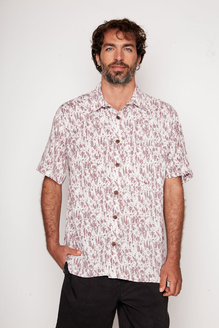 Guayabera Bunche Print Rosado
