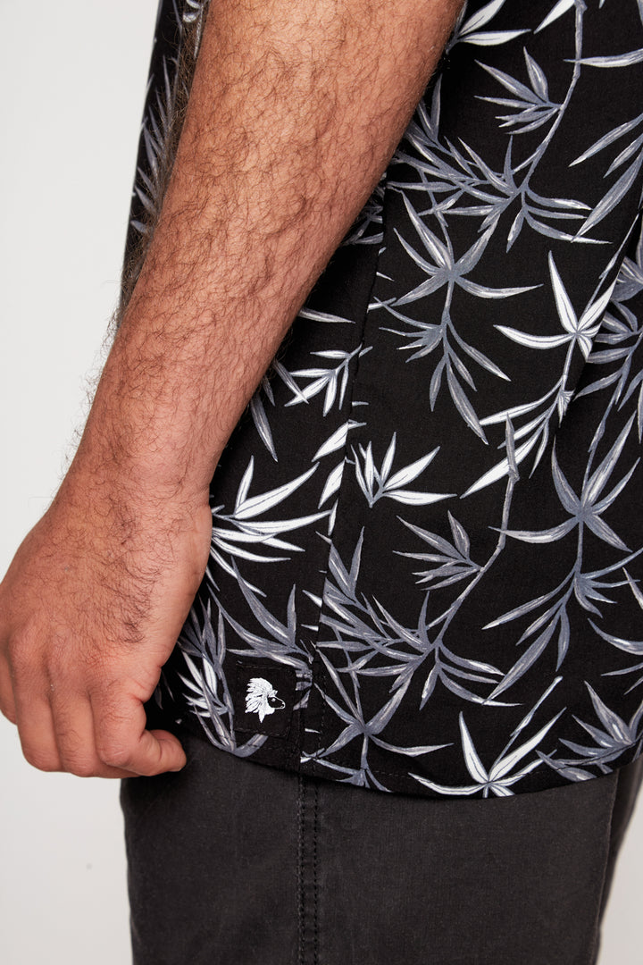 Guayabera Bunche Floreado Celeste