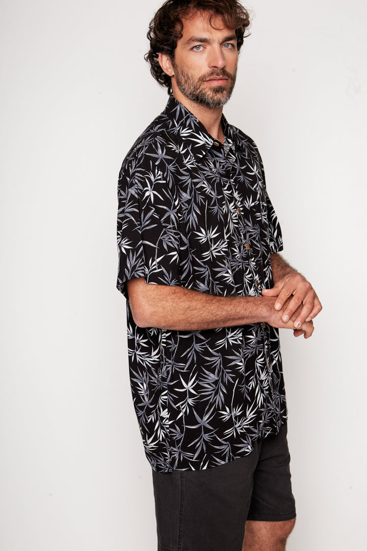 Guayabera Bunche Floreado Celeste