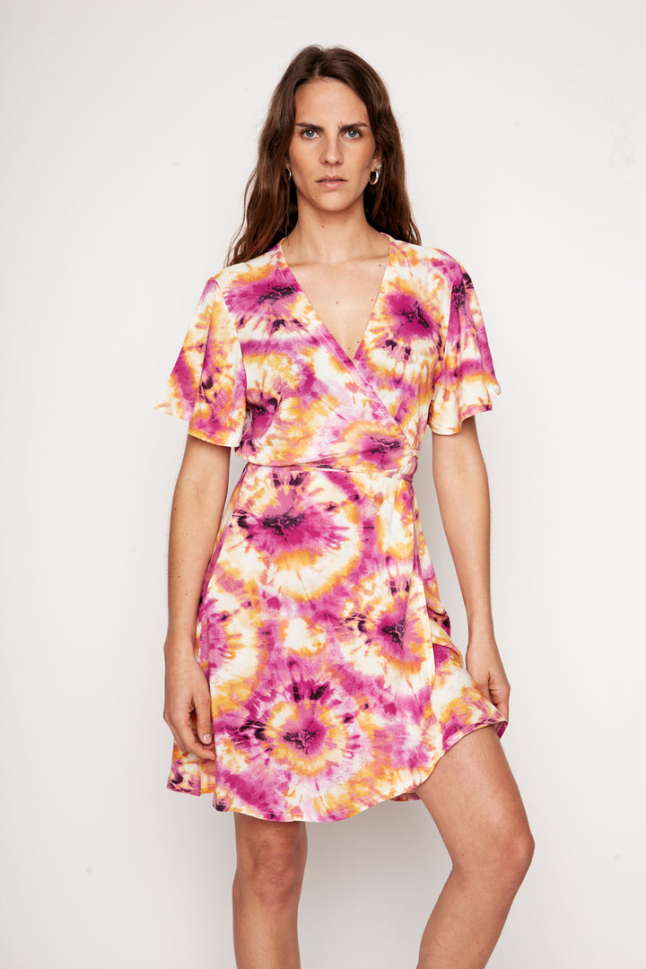 Vestido Sade Tie Dye Rosado Mujer