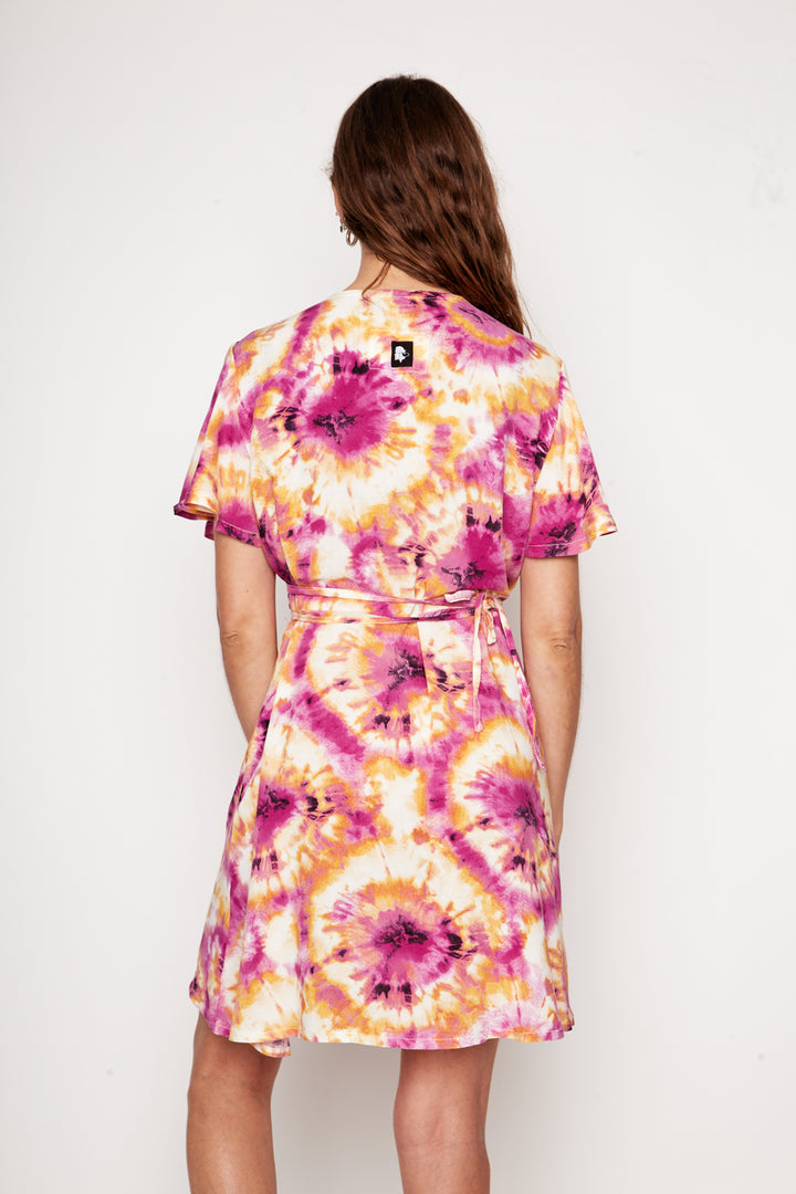 Vestido Sade Tie Dye Rosado Mujer