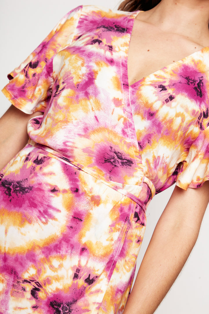 Vestido Sade Tie Dye Rosado Mujer